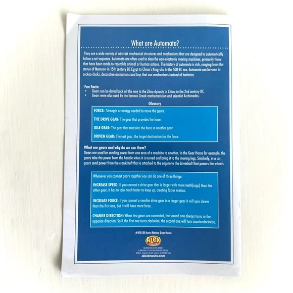 NEW Auto Motion Gear Horse Kit Kids Wood Toy Build Yourself Scientific Exploror - Picture 9 of 14